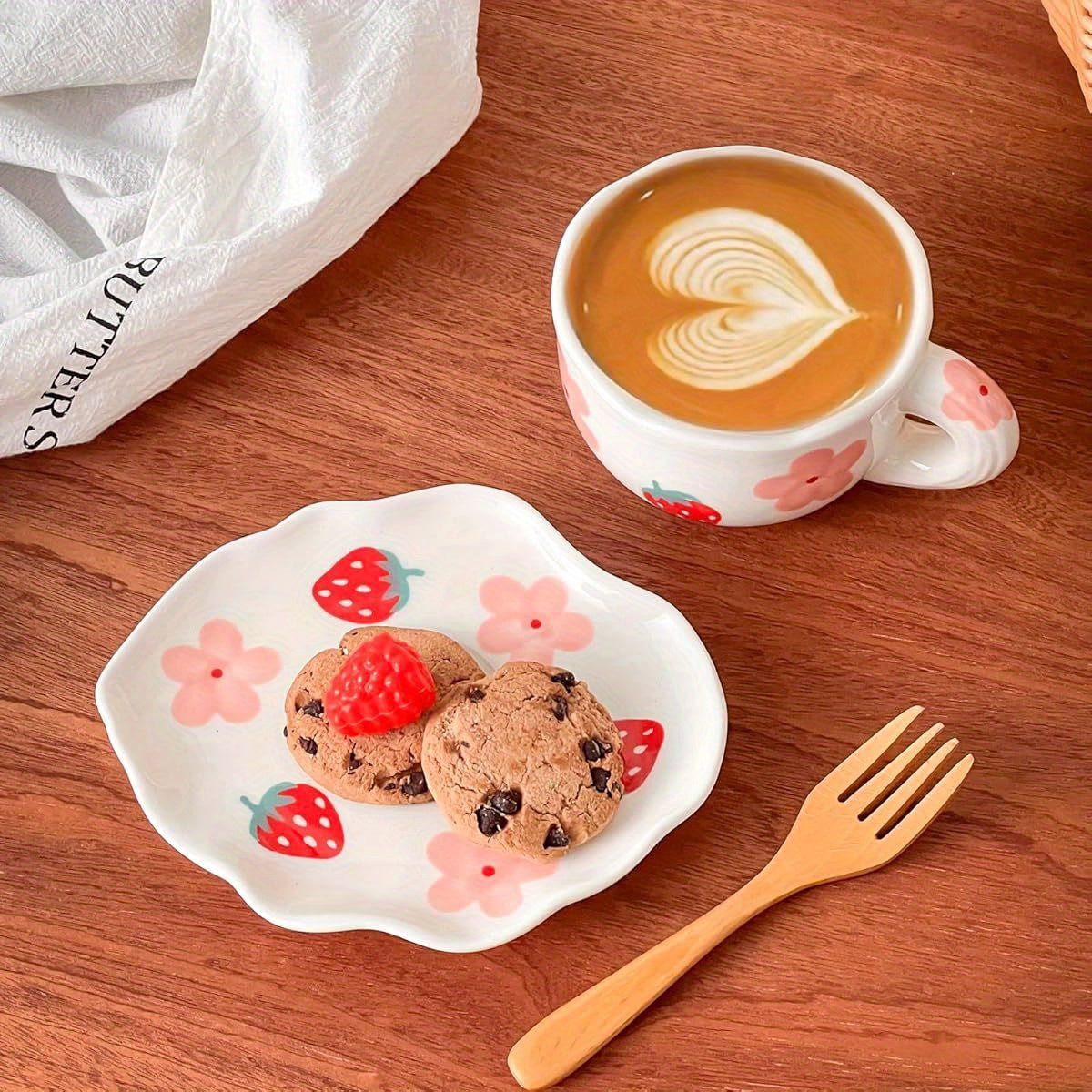 Ceramic Coffee Mug with Saucer - Elegant Floral design, Dishwasher & Microwave Safe Cup for Home, Office, or Gift - Perfect for Women, Tea, Cocoa, Latte - Durable Ceramic Cup with Matching Saucer, Home Drinkware, Stylish Drinkware, Highquality Finish,