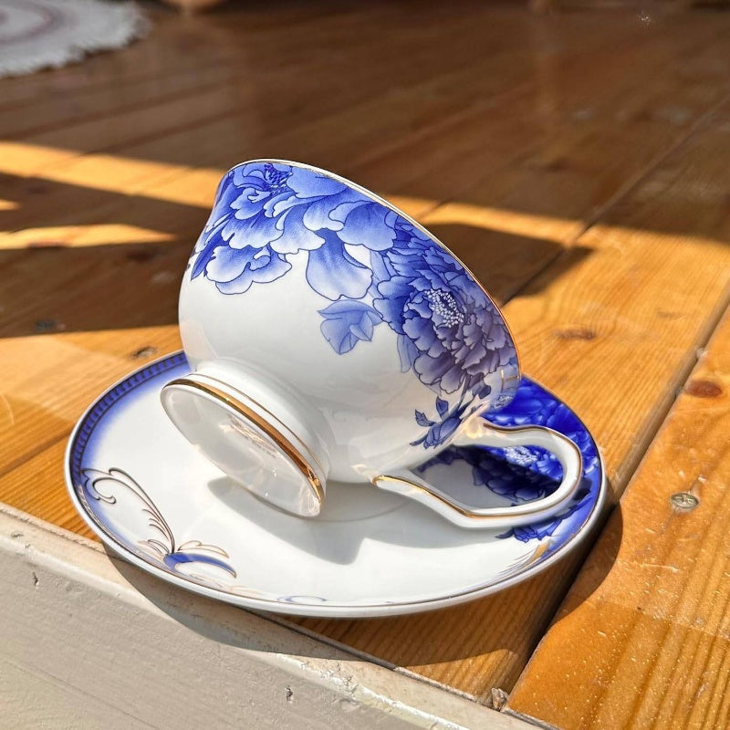 Bone China Tea Sets, and Golden Tea Set Adults Porcelain Tea Cup Set, Cup and Saucer Set Vintage Floral Women Party or Gifts Giving china